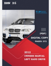 BMW X6 2012 OWNERS MANUAL